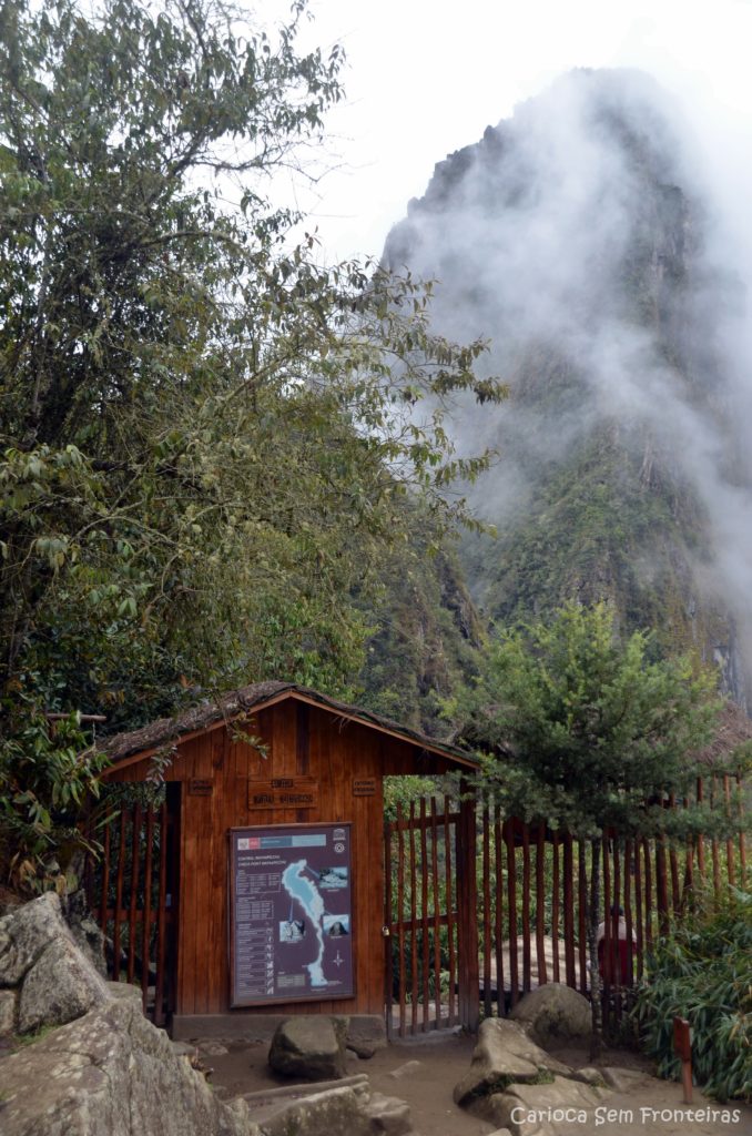 Posto de controle para a subida de Huayna Picchu