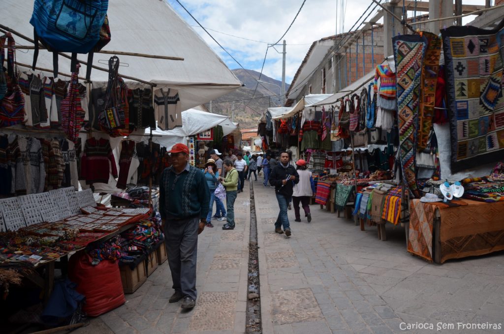 Barracas no Mercado Artesanal de Pisac