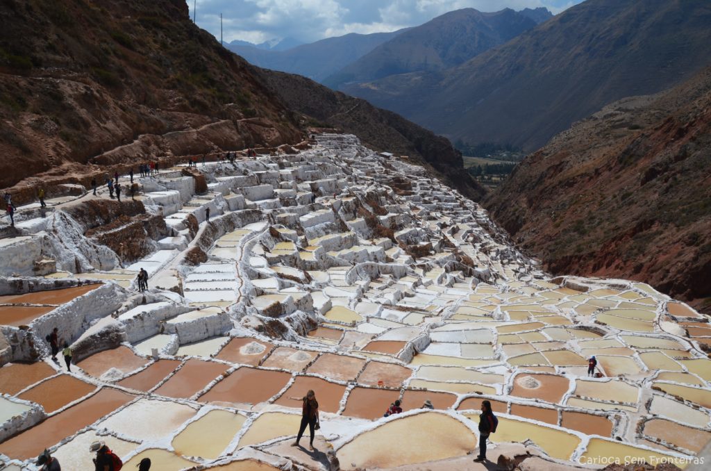 Vista de cima das Salineras de Maras