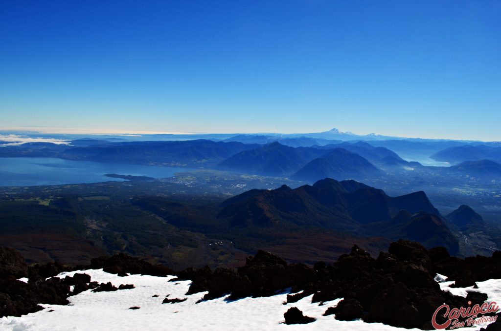 Vista de cima do Vulcão Villarrica