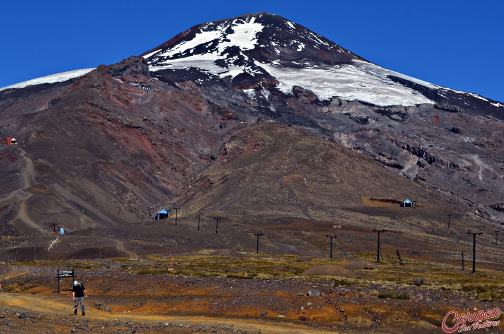 Vulcão Villarrica visto mais de perto