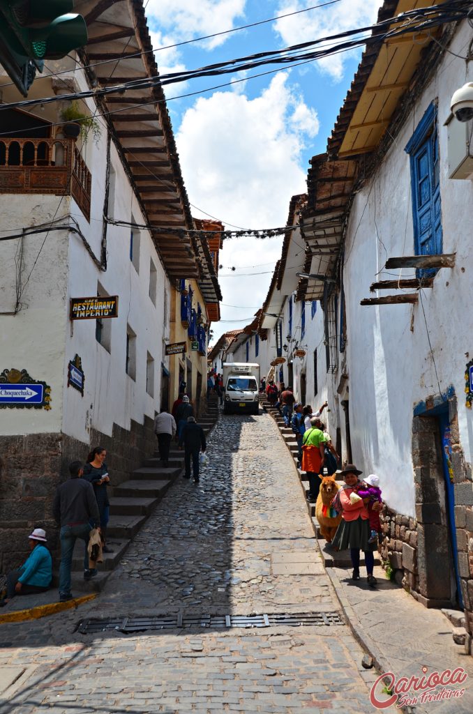 Ladeira para San Blas em Cusco