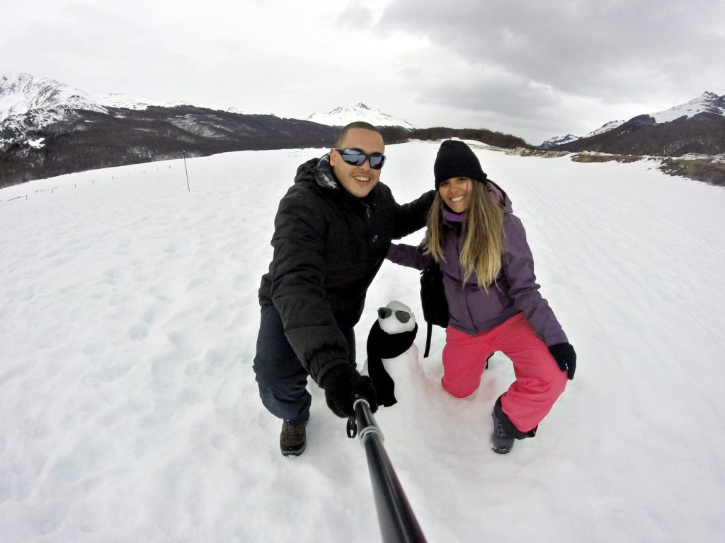 Boneco de neve em Ushuaia