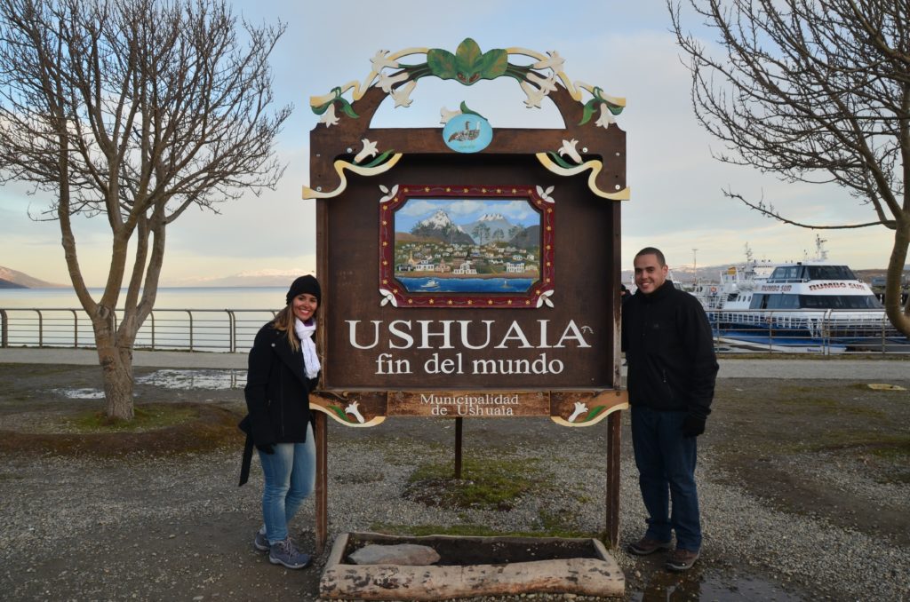 Placa del fin del mundo em Ushuaia Placa del fin del mundo em Ushuaia