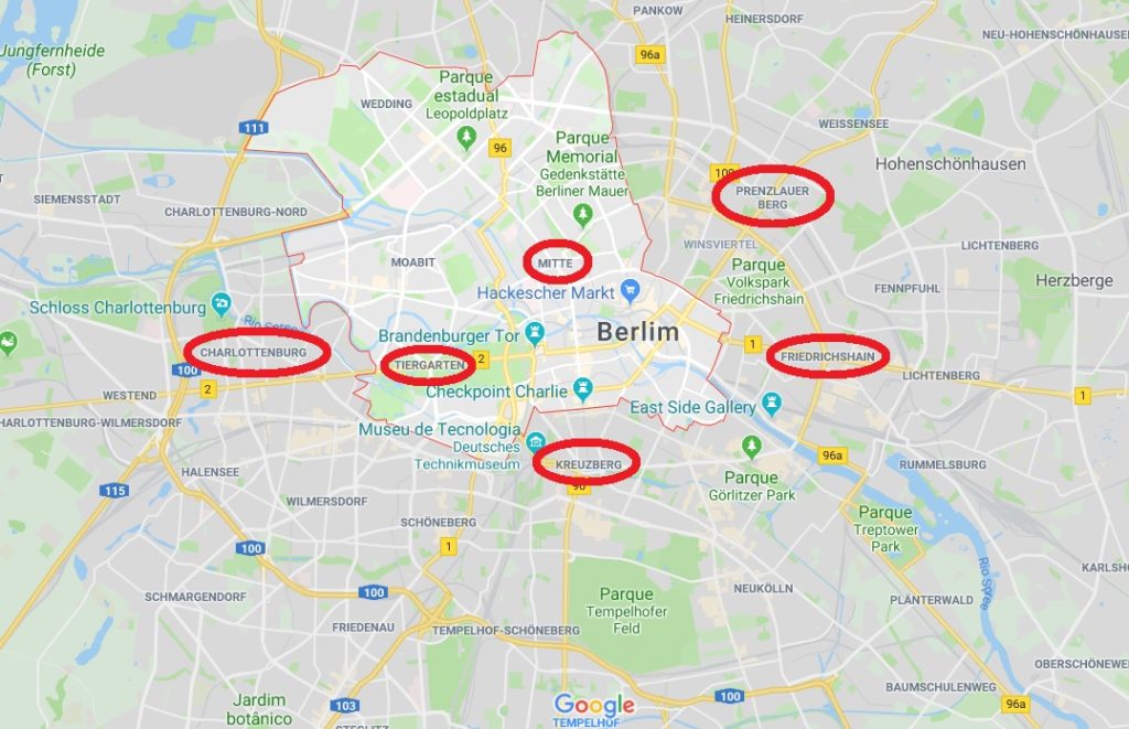 Mapa Berlim