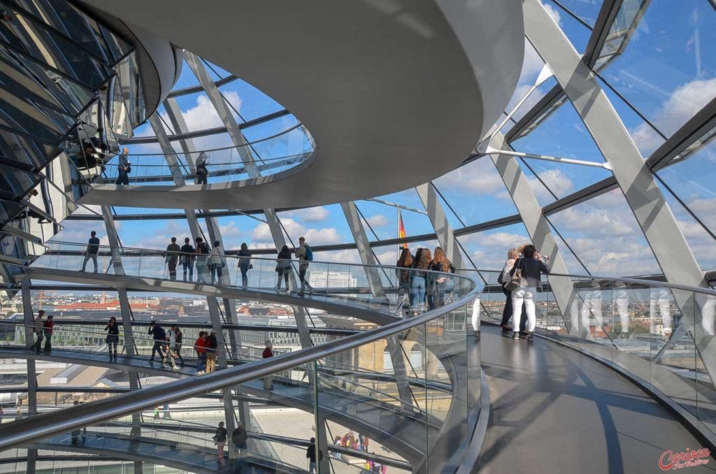 Dentro da cúpula do Reichstag