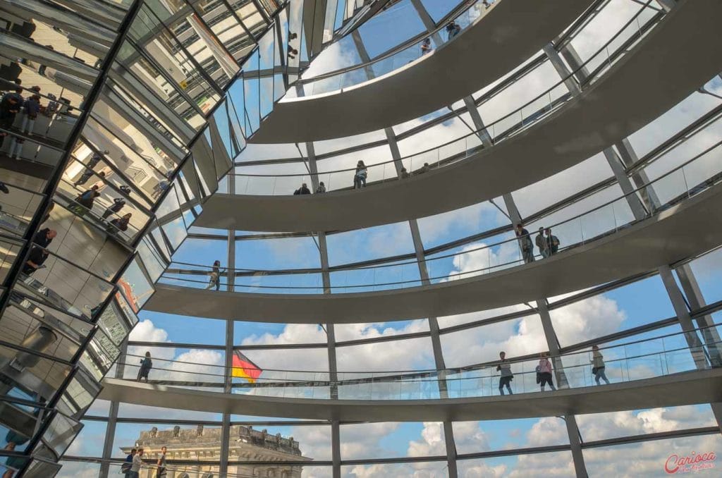 Cúpula do Reichstag vista de baixo