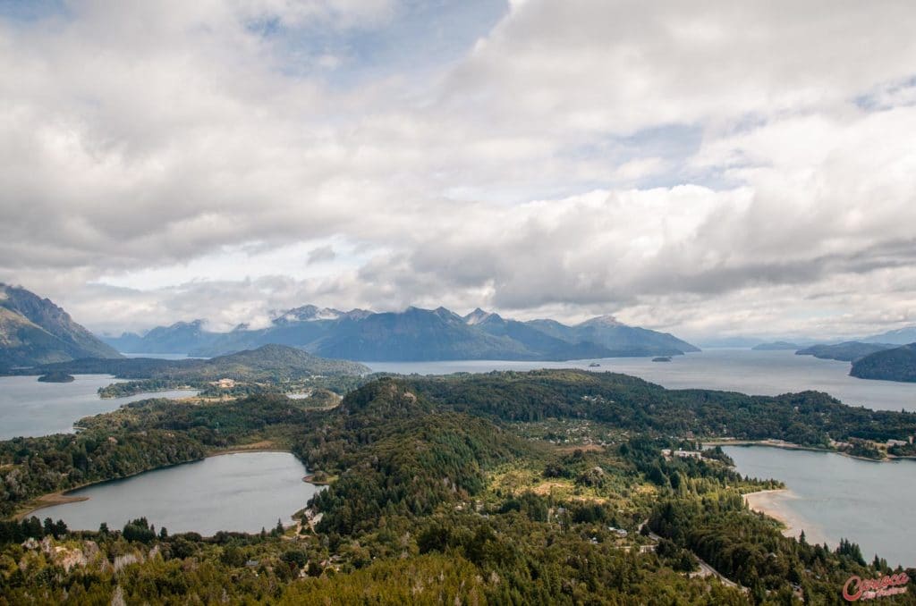Vista para o Lago Nahuel Huapi no Cerro Campanario