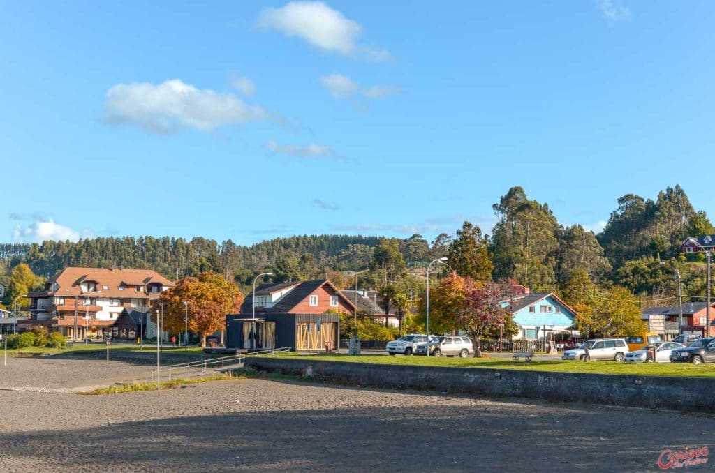 Casinhas com arquitetura alemã em Frutillar