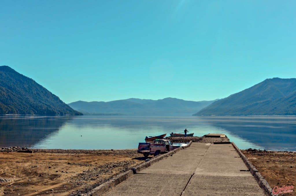 Vista para o Lago Caburgua no Chile