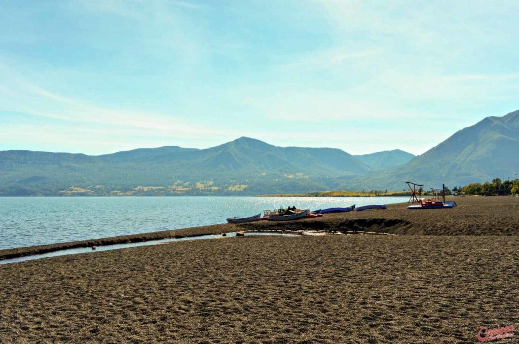Playa Grande no Lago Villarrica em Pucón