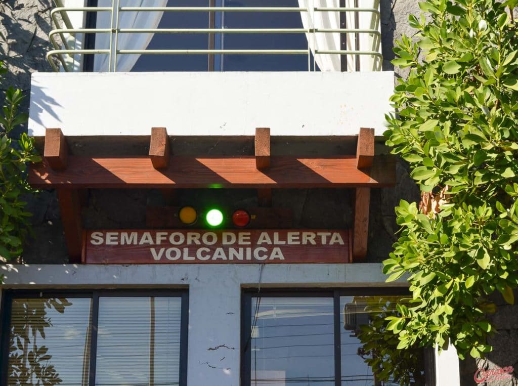 Semáforo de alerta vulcânica em Pucón