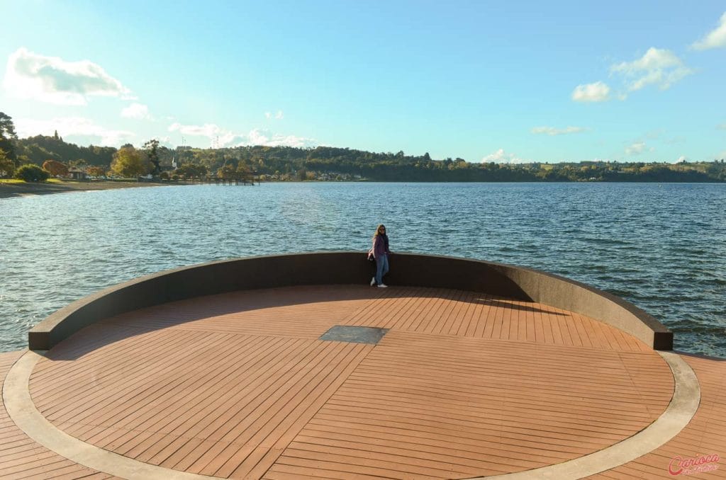 Vista do deck do Teatro del Lago em Frutillar