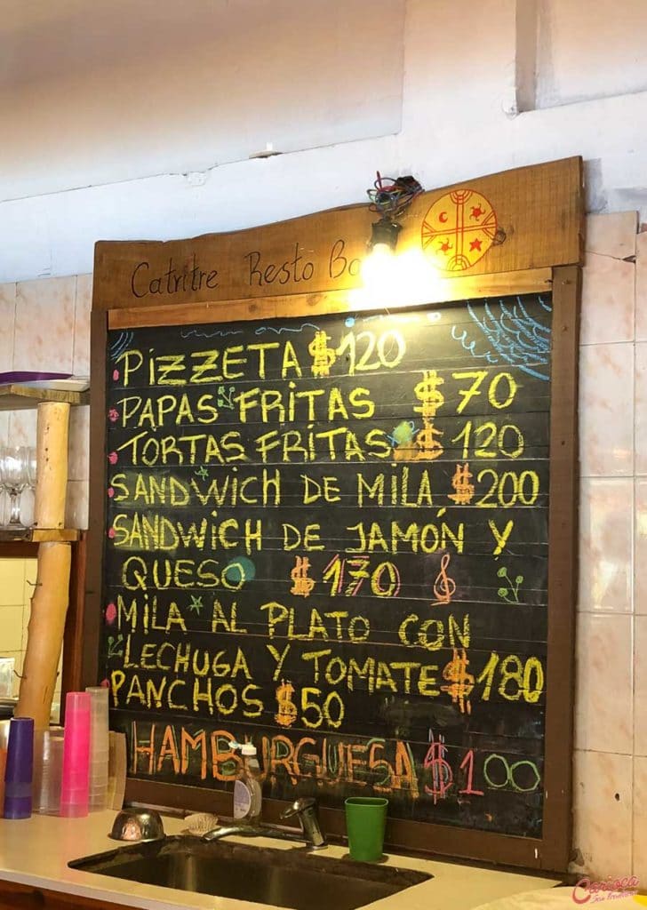 Cardápio da lanchonete Playa Catritre
