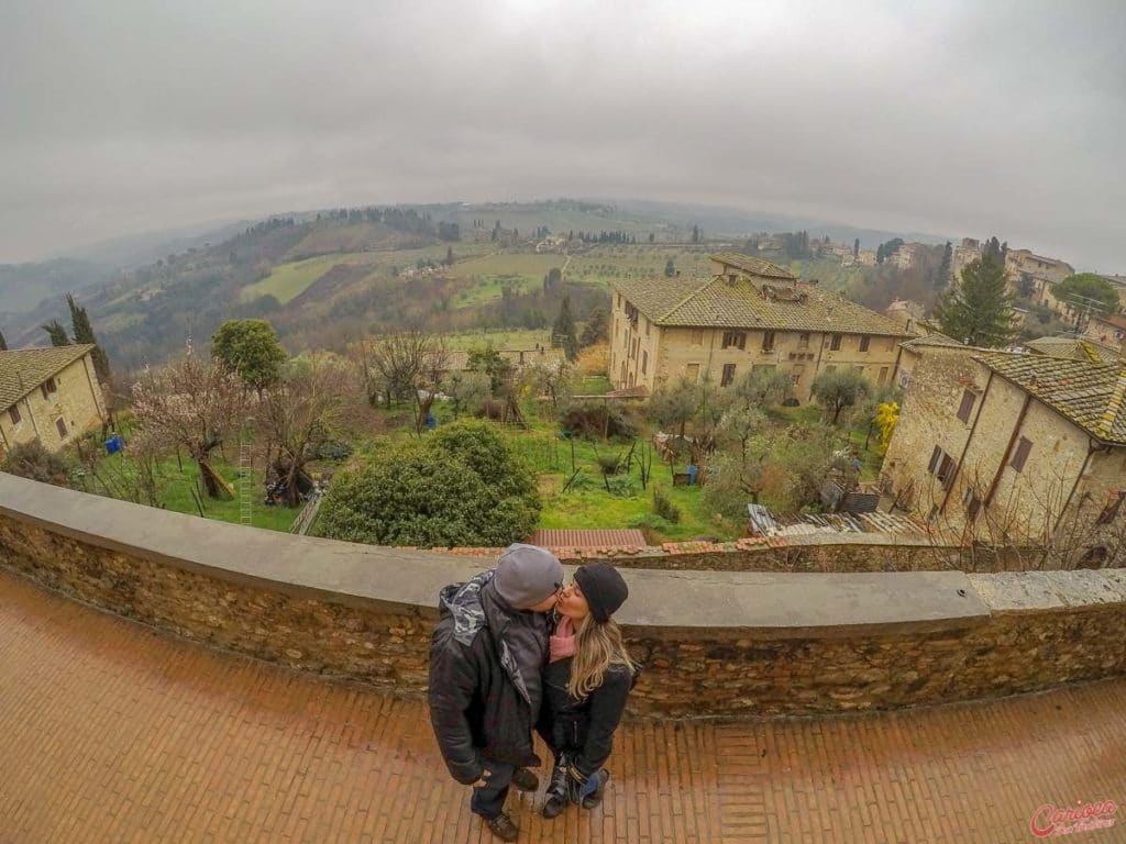 Mirante da Toscana no inverno