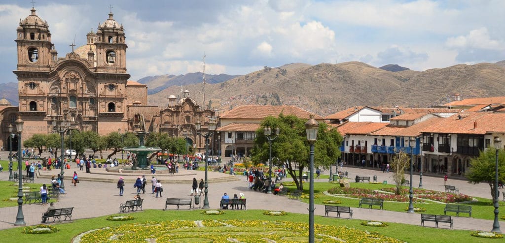 Plaza de Armas em Cusco no Peru