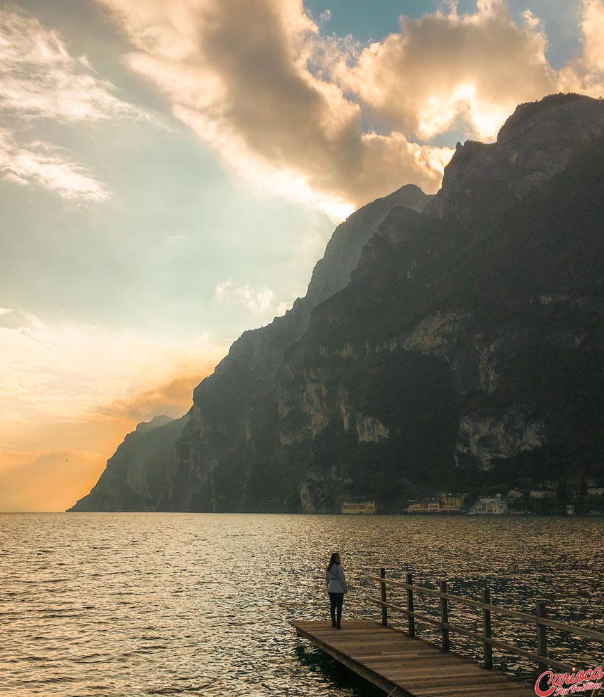 Por do sol em Riva del Garda