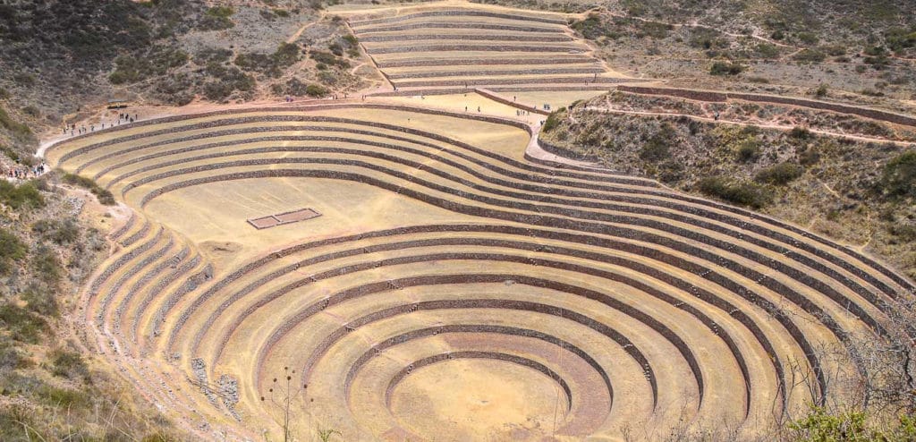 Ruínas incas de Moray Peru
