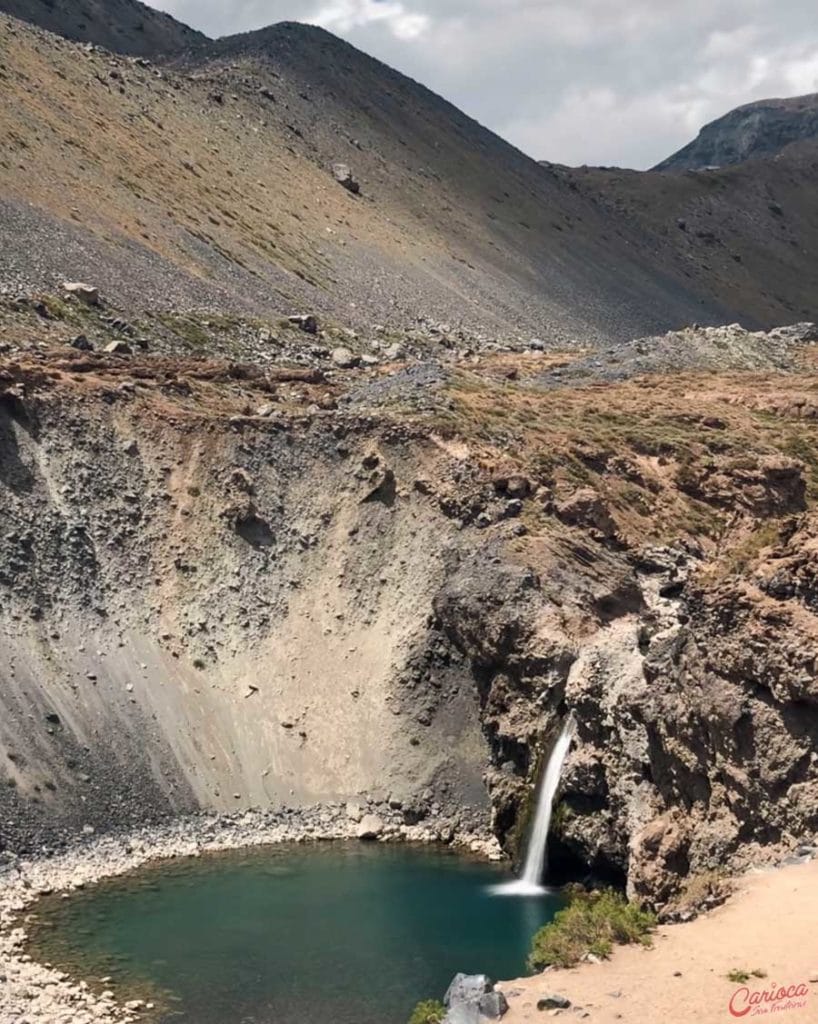 Cascata el Yeso em Cajón del Maipo