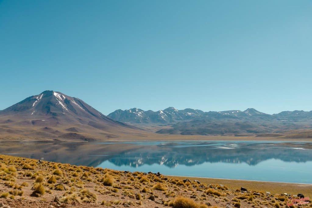 Um pedaço da Laguna Miscanti nas Lagunas Altiplanicas