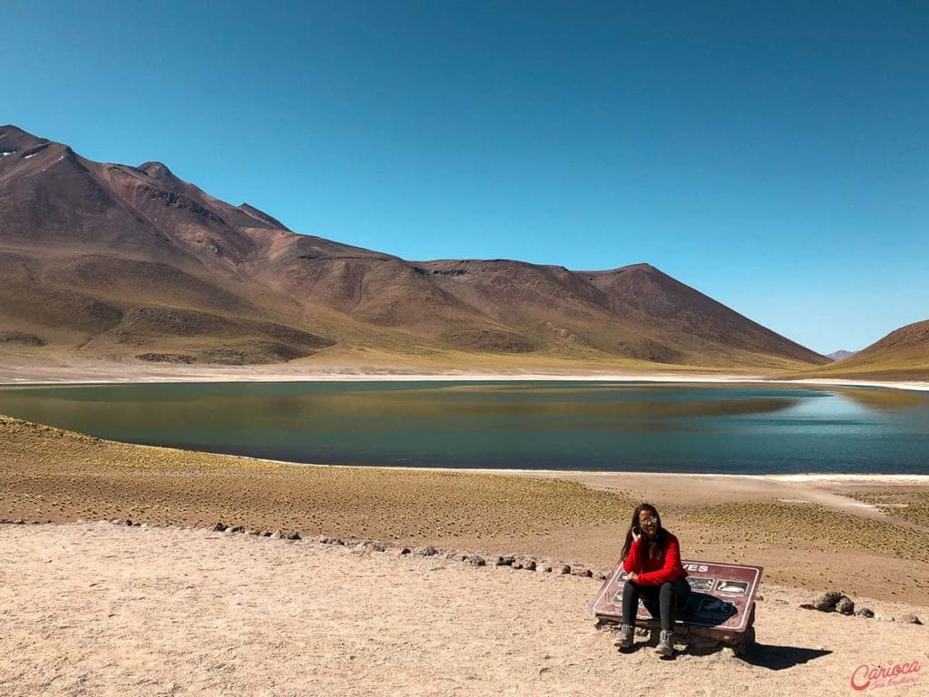 Mirante para a Laguna Miñiques nas Lagunas Altiplanicas