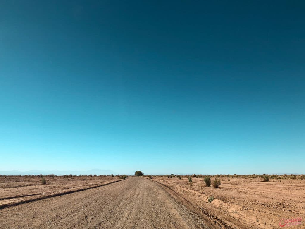 Estrada para a Laguna Cejar no Atacama