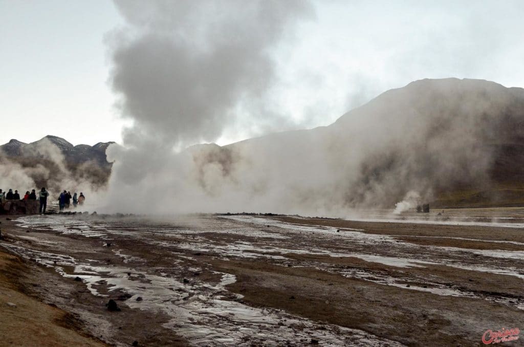 Geysers el tatio no deserto do atacama