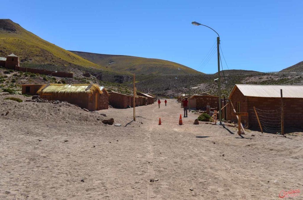 Rua do Pueblo Machuca no Atacama