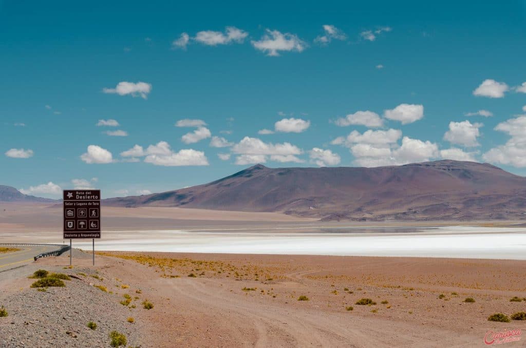 Laguna de Tara no Salar de Tara no Atacama