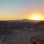 Valle de la Luna no Deserto do Atacama durante o pôr do sol