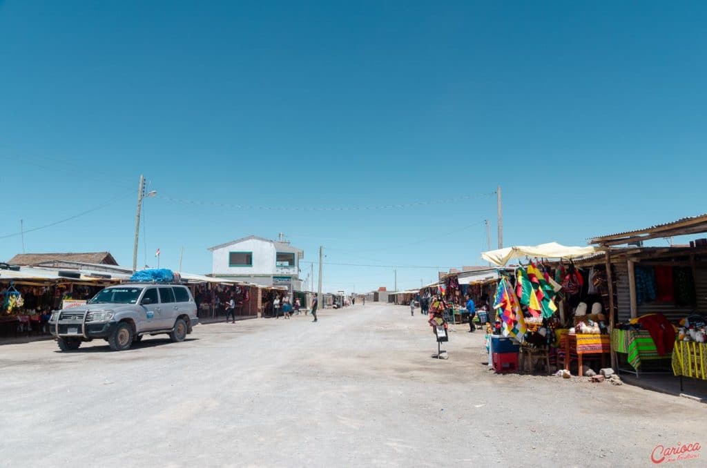 Pueblo Colchani na Bolivia