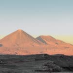 Vulcão Licancabur pôr do sol atacama