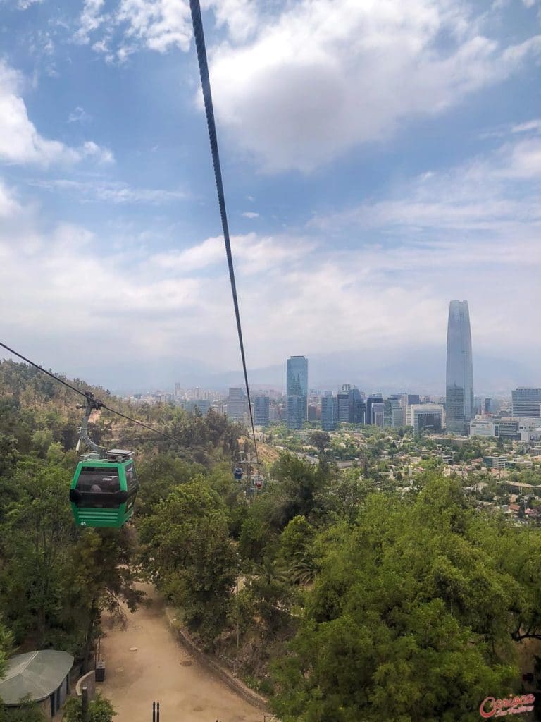 Vista do Teleférico de Santiago no Cerro San Cristobal