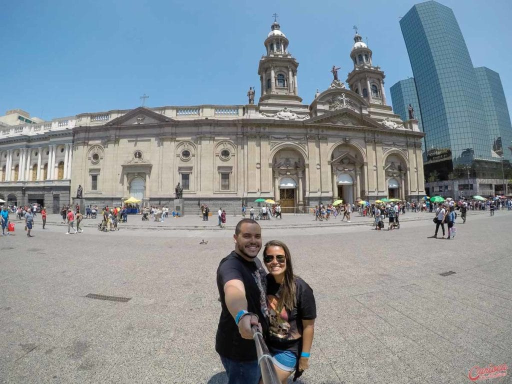 Catedral Metropolitana de Santiago na Plaza de Armas