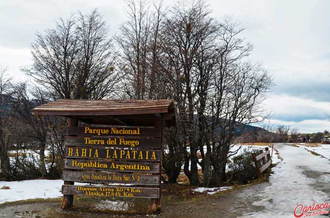 Placa Final Ruta 3 Parque Nacional Tierra del Fuego