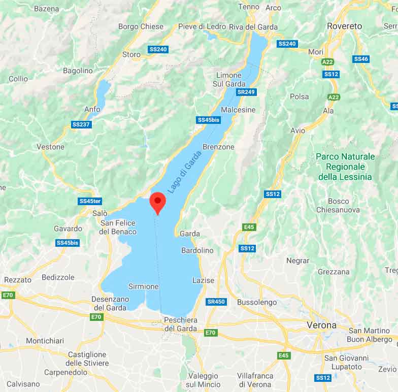 Mapa do Lago di Garda