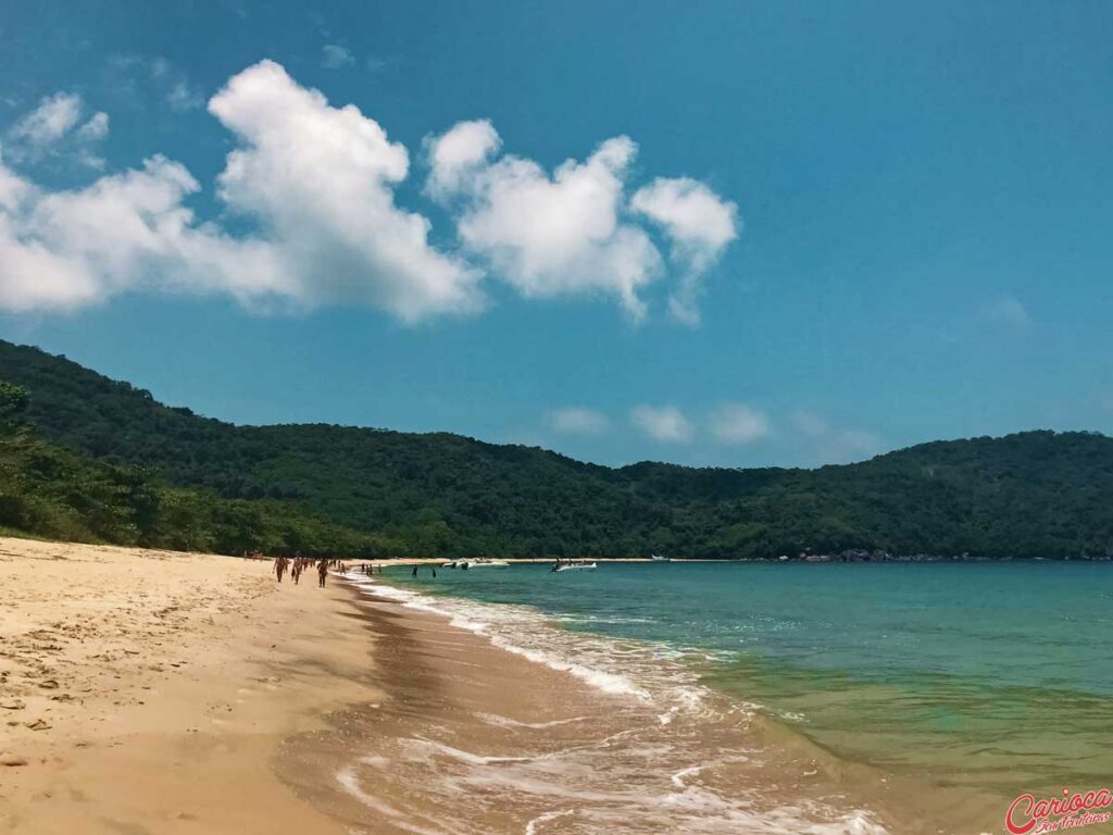 Parnaoica no passeio de barco em Ilha Grande