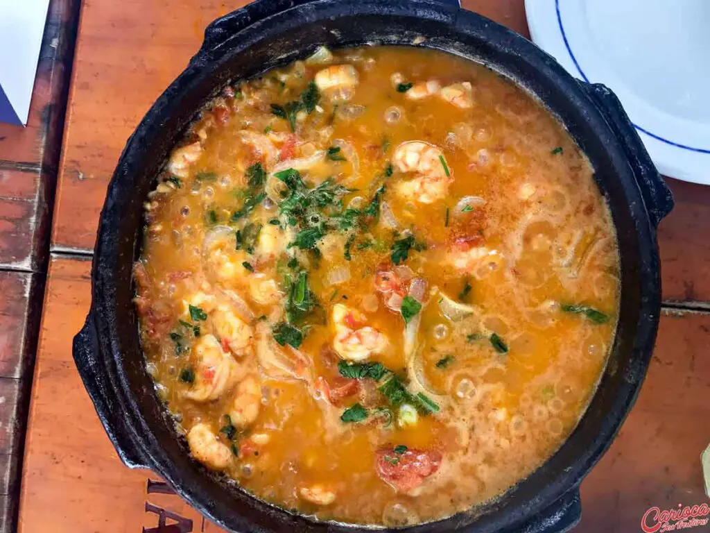 Moqueca de Camarão Restaurante Lua e Mar