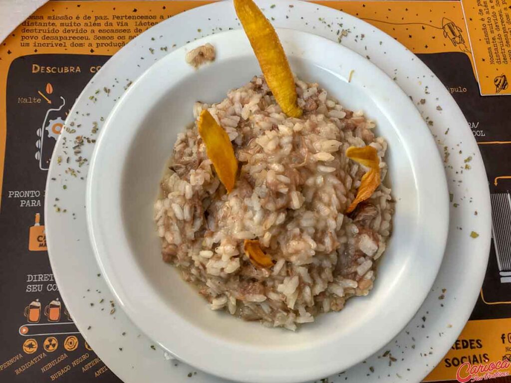 Risoto de costela bovina Restaurante Caras de Malte