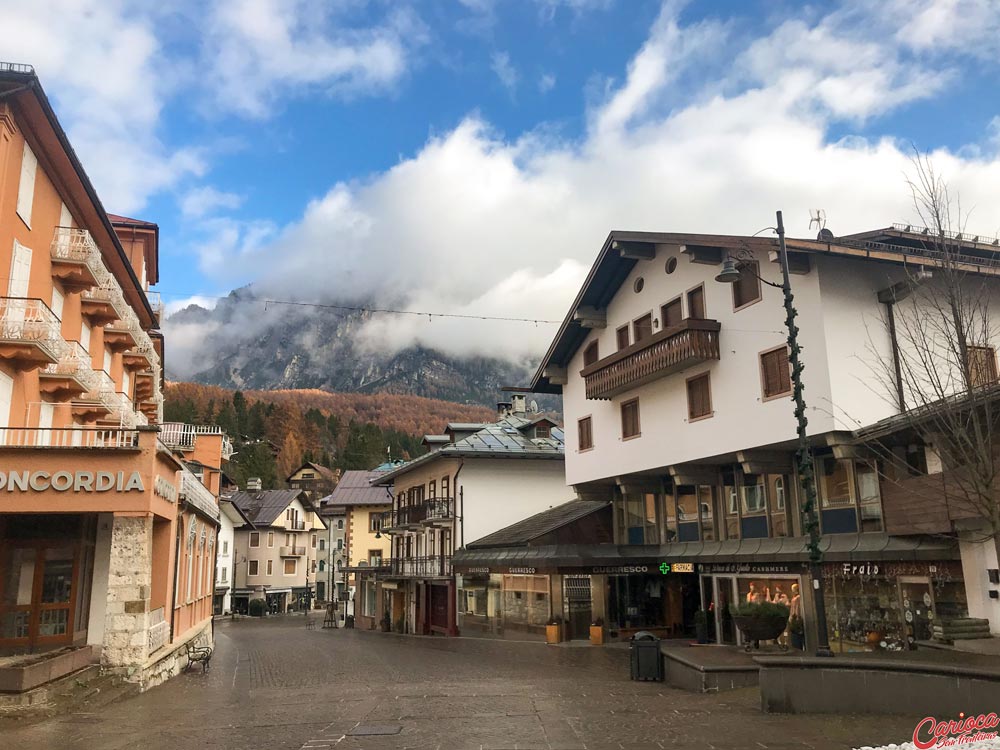 Centro de Cortina d'Ampezzo na Itália