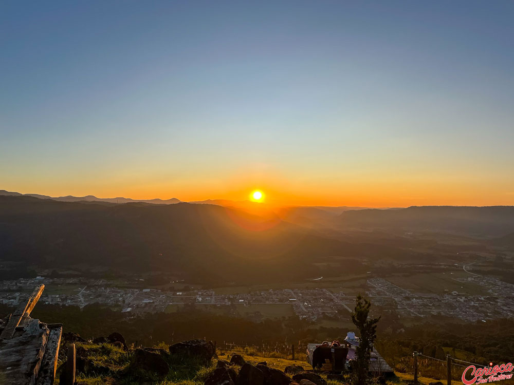 Pôr do sol no Morro do Parapente em Urubici