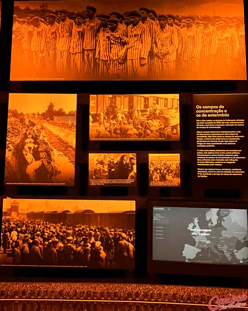 segunda sala do memorial do holocausto no rj