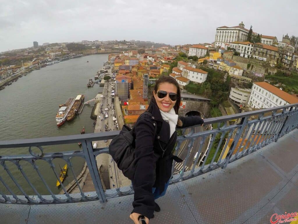 No alto da Ponte Dom Luís no Porto