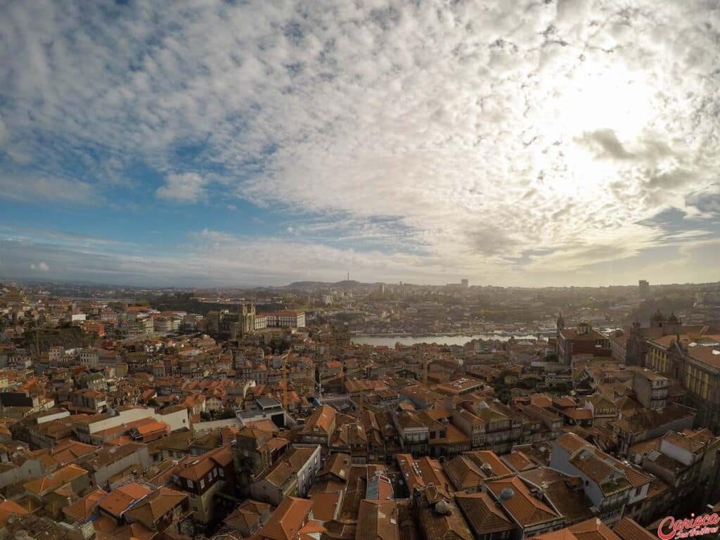 Vista da Torre dos Clérigos em Porto