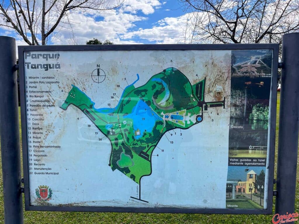 Mapa do Parque Tanguá