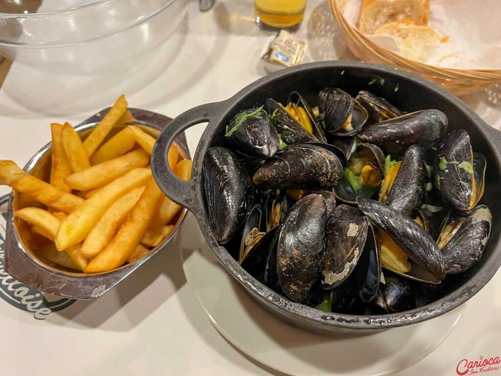 Moules frites da Bélgica